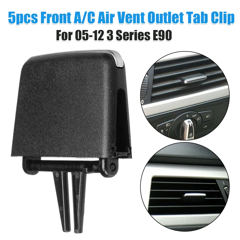 

Car Accessories Front A/C Air Vent Outlet Tab Clip Repair Kit for 05-12 3 Series E90 PC Black Repair Kit for BMW 2005-2012 3 Ser