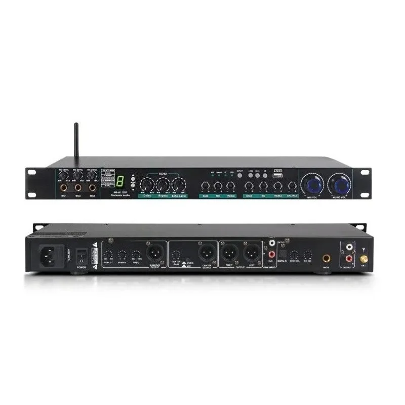 8DSP Bluetooth Reverb Professional Audio Processor Pre-Effects Anti-Howling Karaoke Home Stage Karaoke