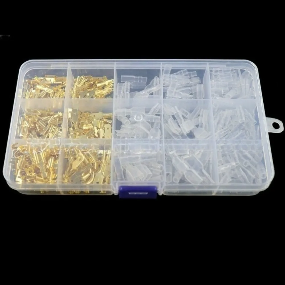 270Pcs Insulated Terminals Kit 2.8 4.8 6.3mm Male Female Spade Connectors for DIY Home Appliance Car Audio Wiring Project