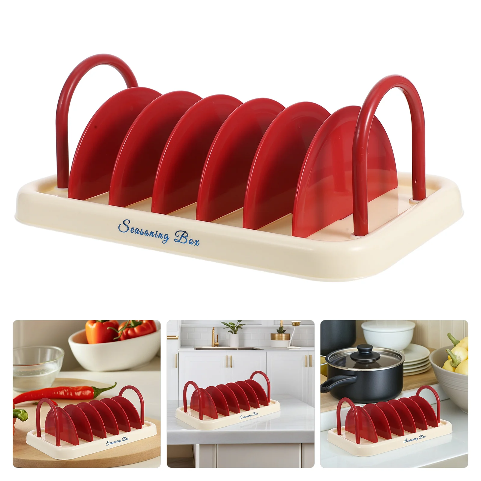

Kitchen Rack Plastic Dish Drying Stand Vertical Plate Holder Pot Lid Organizer Countertop Storage Space Saving Breathable