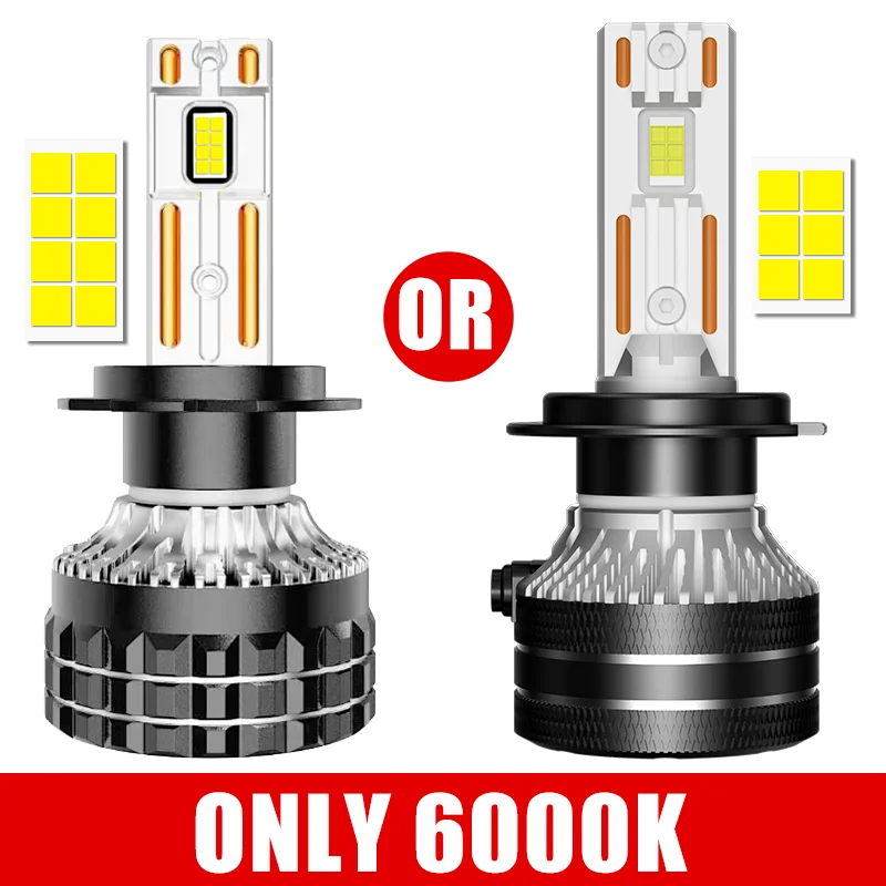 Reflektory LED Dualvision K5C H7 H4 H11 H1 H8 9005 HB3 9006 HB4 9012 880 881 H27 9007 9008 H13 6000K 8000K CSP Canbus Car Lights — zdjęcie 7