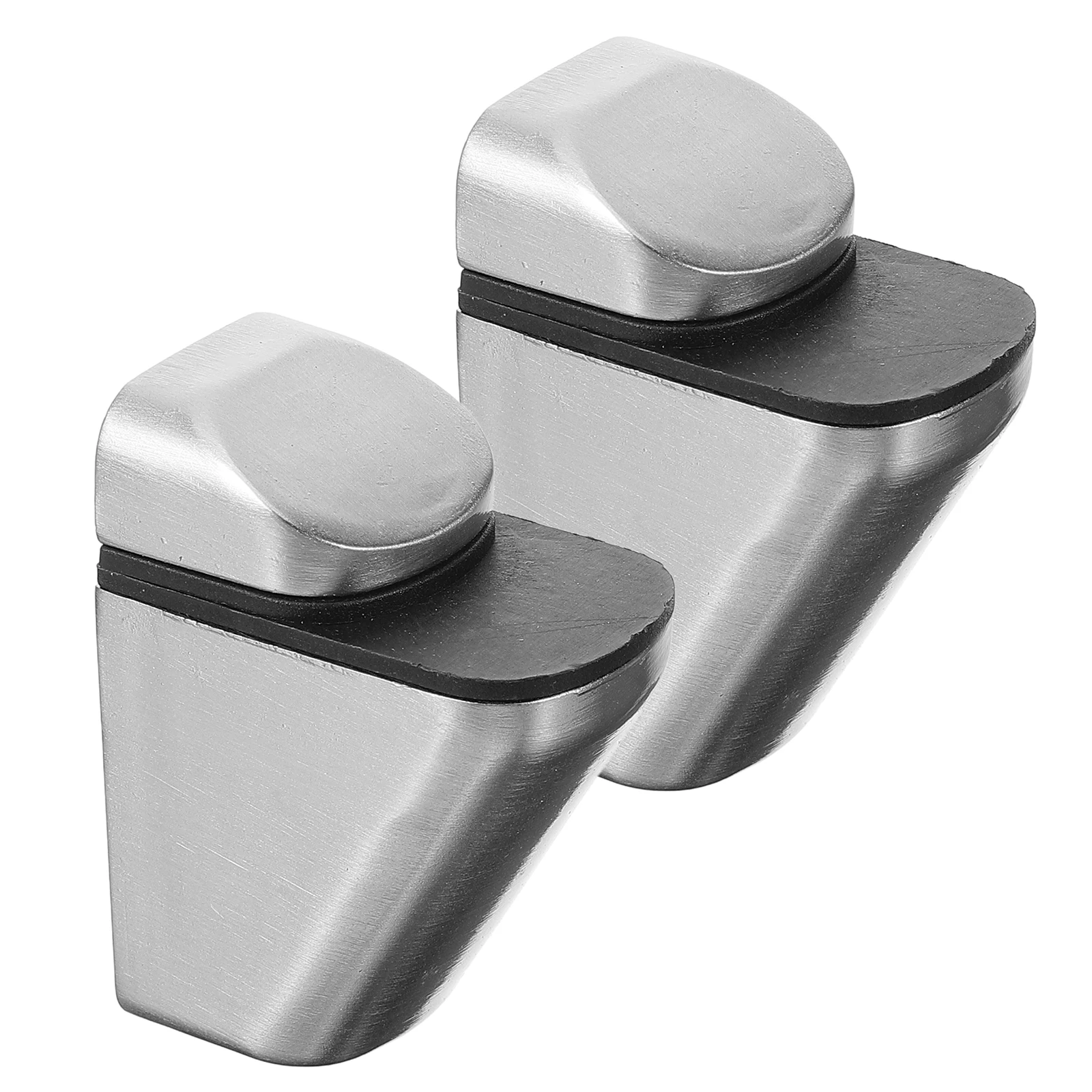 

2pcs Glass Shelf Brackets Metal Heavy Duty Adjustable Shelving Support For Bathroom Glass Panels Smooth Wear Resistant Easy