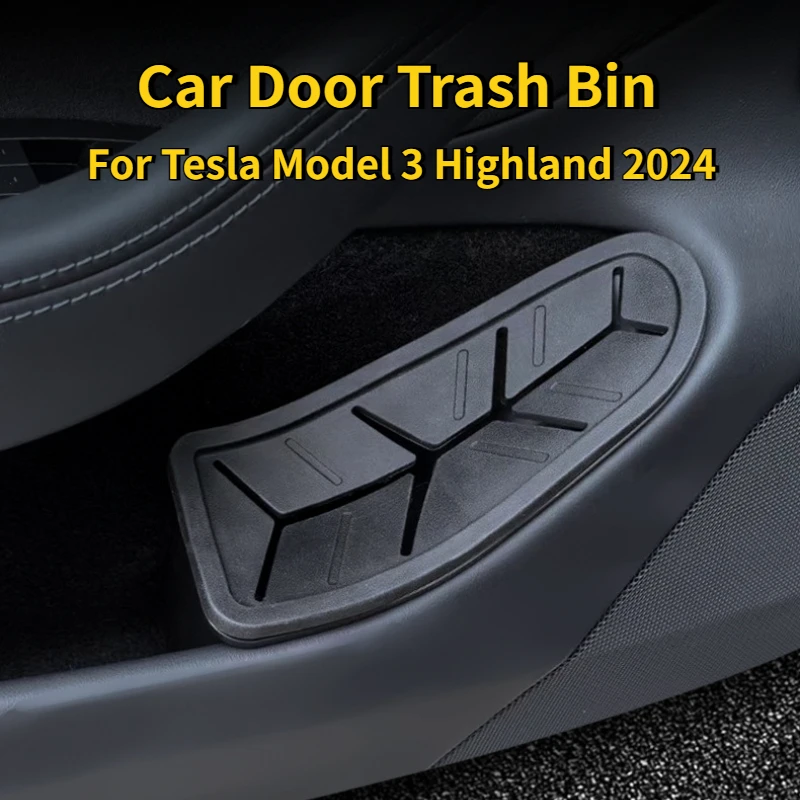 Car Door Trash Can for Tesla Model 3 Highland 2024 Car Door Trash Bin Storage Organizer Debris Box 2PCS Garbage Can Accessories