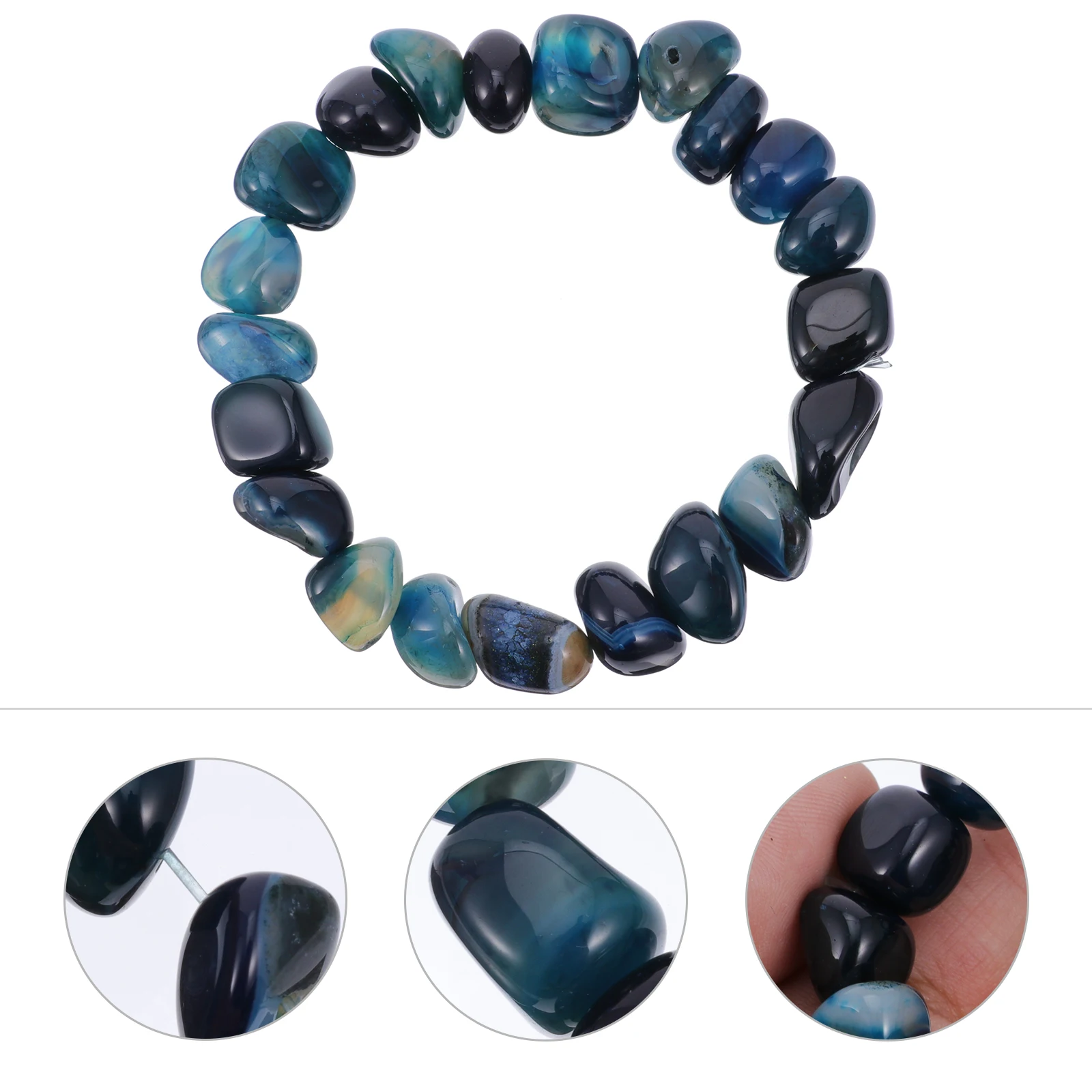 

Natural Agate Bracelet Unique Irregular Gemstone Hand Chain Stylish Wristband Suitable for Daily Yoga Women Armlet