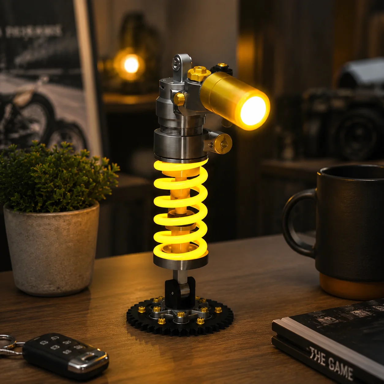 3D Printing LED Shock Absorber Indicator Light Motorcycle Suspension Home Desktop Decorations Small Ornaments For Decoration