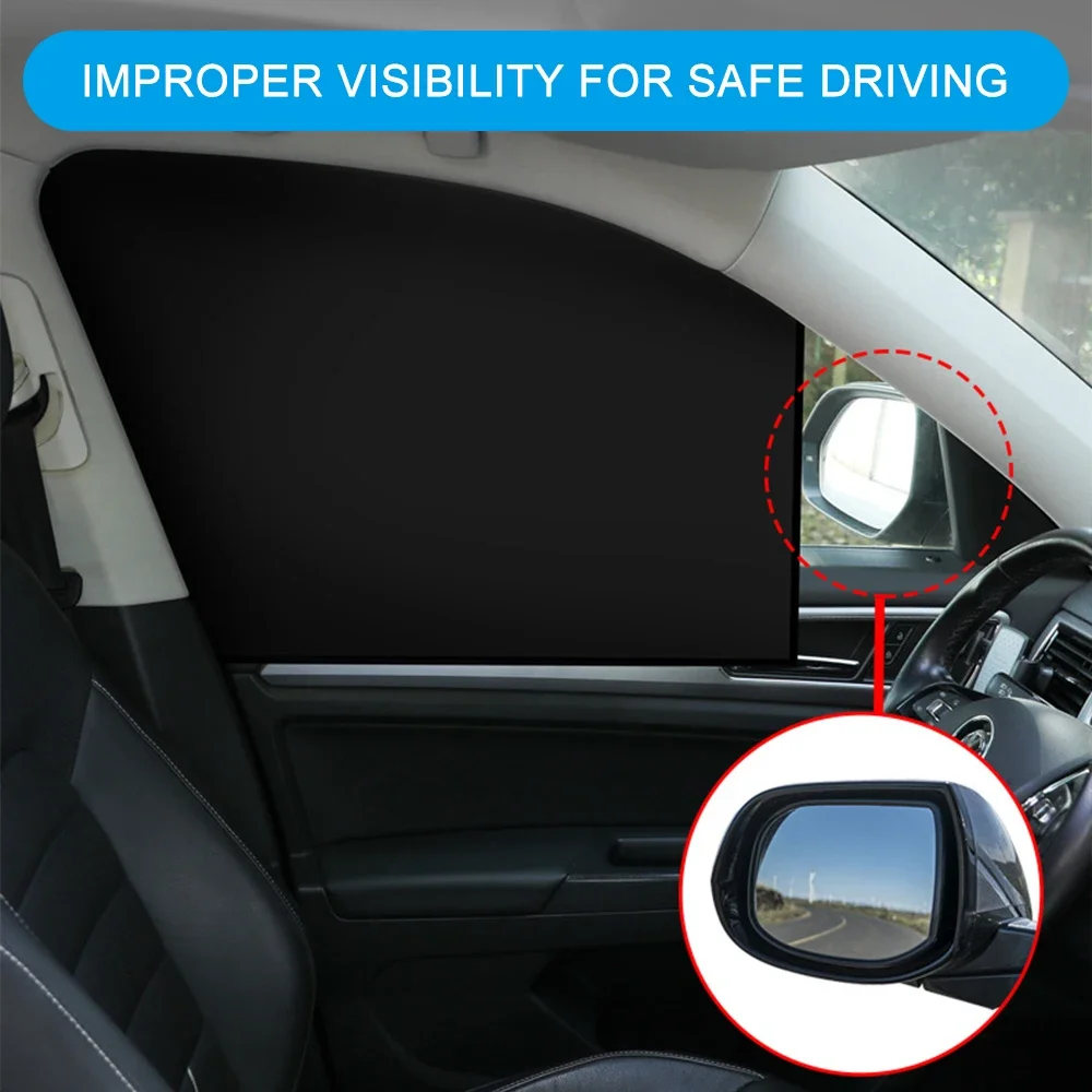 Window sunshade Magnetic sunshade film sunscreen insulation privacy car curtain side window titanium silver sedan SUV front row