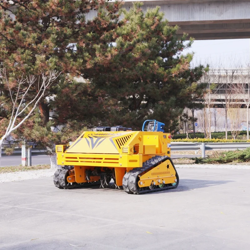 Customized Hot Selling Remote Control Crawler Brush Cutter Grass Mini Robot Flail Lawn Mower