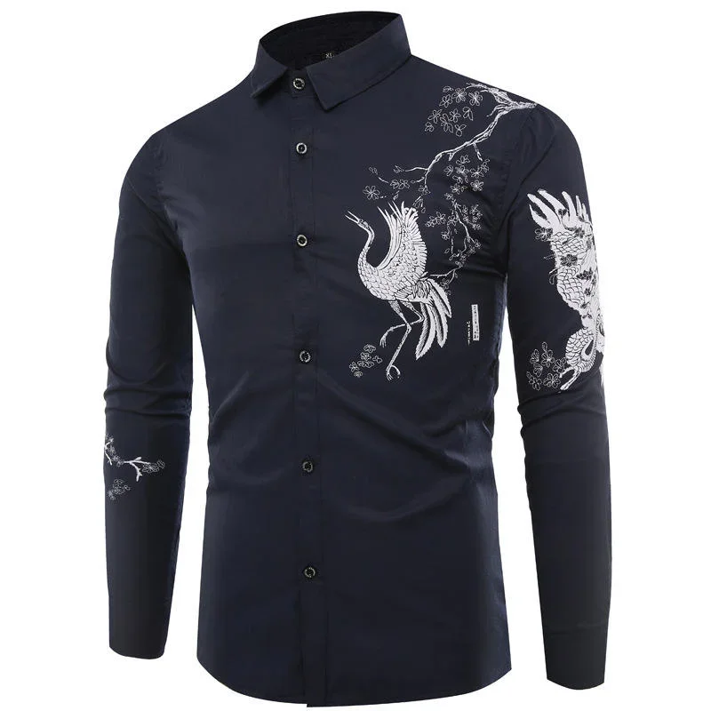 New Fashionable Loose Men's Simple Business Long Sleeved Checkered Shirt Style Design Shirt Top Long Sleeved Casual Clothing Top