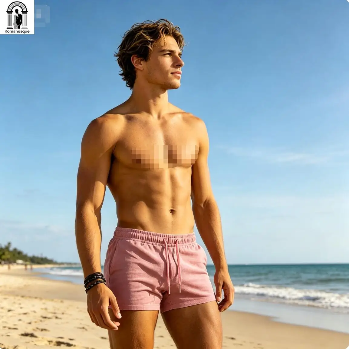 

Men's Retro Corduroy Shorts - Elastic Waist, Multi-Color Casual Shorts for Summer Beach, Yoga Daily Wear Vintage Slim Fit Short