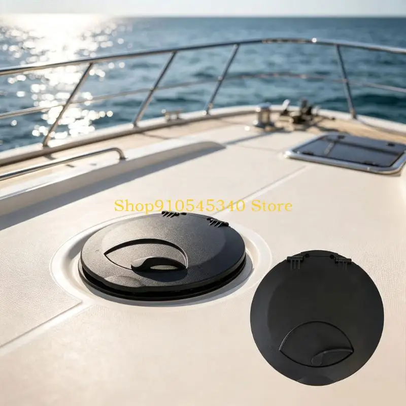 U2JA 9 Inch Round Deck Plate Cover Clip-In Hatches Storage Lid for Compartment Access, Water-Resistant Opening Cover for Small