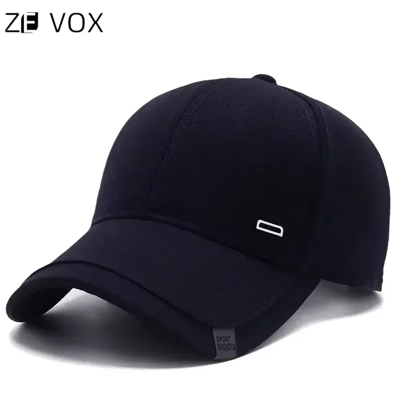 Baseball Cap For Men 2024 Autumn and winter Black Stylish Male Hip Hop Sport Trucker Hat Cotton  Adjustable Outdoor Breathable L