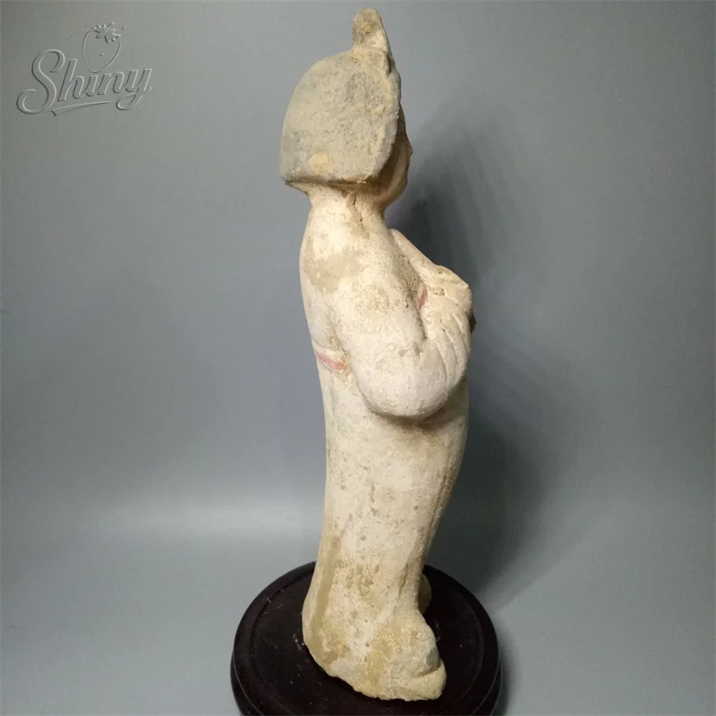Antique-Style Tang Dynasty Pottery Figurine of A Plump Girl Antique Collectibles, Porcelain, Collectible Ornament