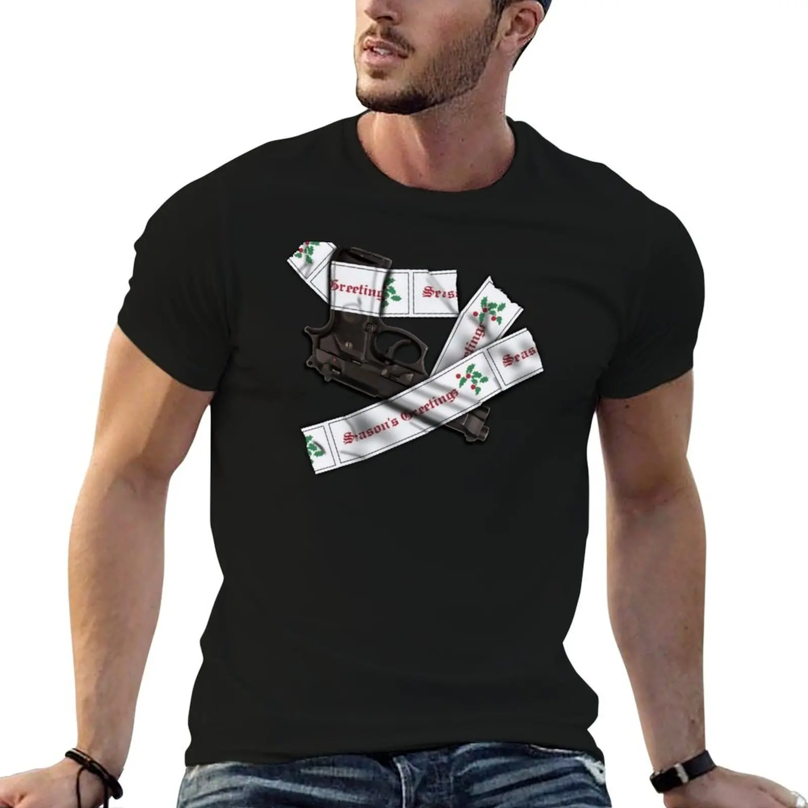yippee-ki-yay T-Shirt Fashion Print Casual Short Sleeve