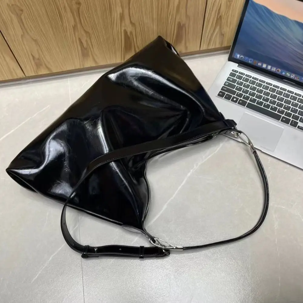 Damen Mode Öl-Wachs-Leder Umhängetasche Vielseitige Große Kapazität Schultertaschen Luxuriöses Design Elegante Handtasche – Detail 4