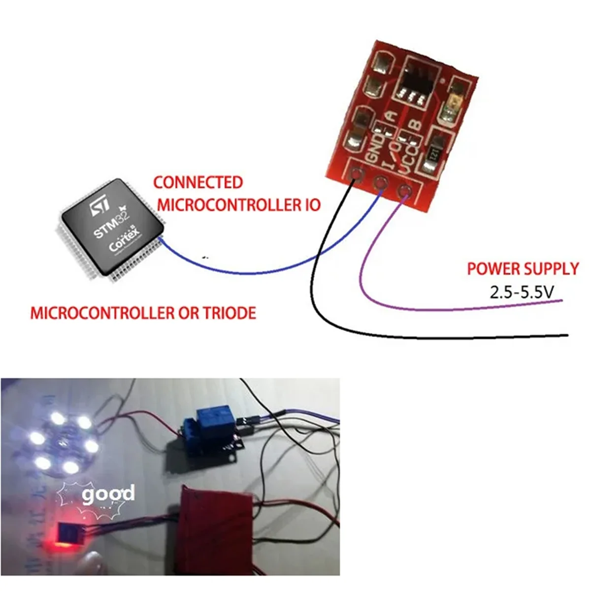 60Pcs TTP223 sensore tattile modulo pulsante a sfioramento interruttore di capacità autobloccante a punto trasformazione unilaterale