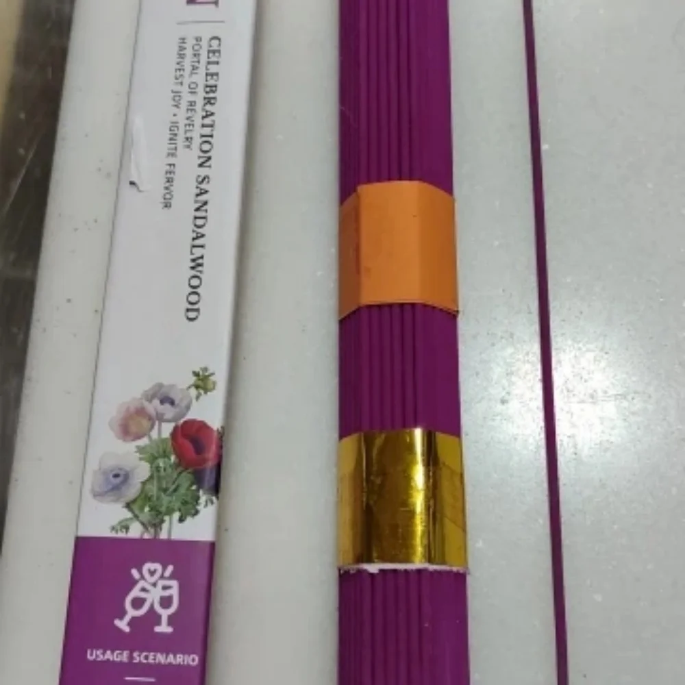 Natural Sandalwood Incense Sticks for Home | Calming Meditation, Yoga, Prayer, Blessing Ceremony, Buddha Worship |  Long-Lasting