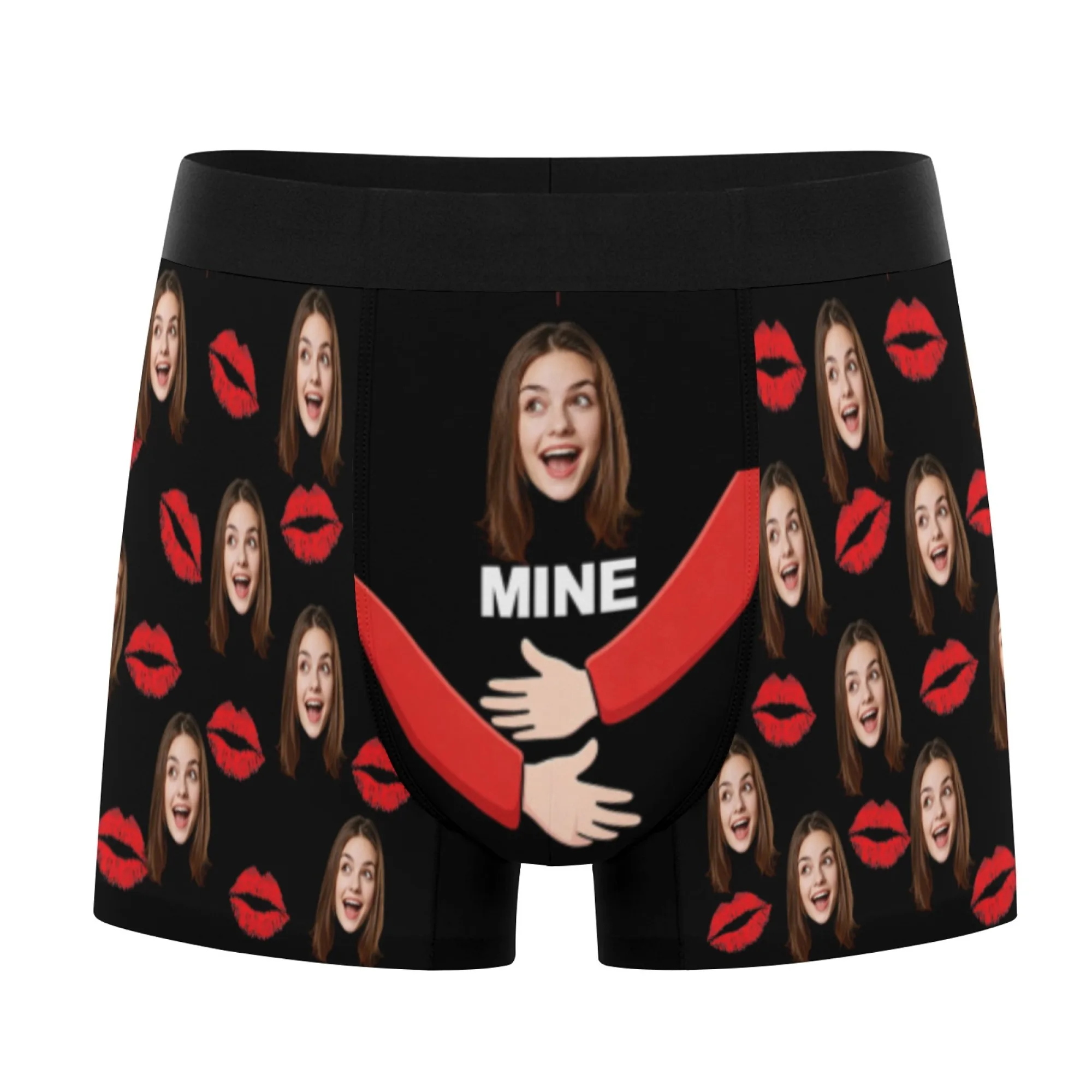 Bóxers Personalizados para el Día de San Valentín para Hombres, Ropa Interior Masculina Personalizada, Calzoncillos Bóxer con Caras Divertidas, Regalo para Novio o Esposo