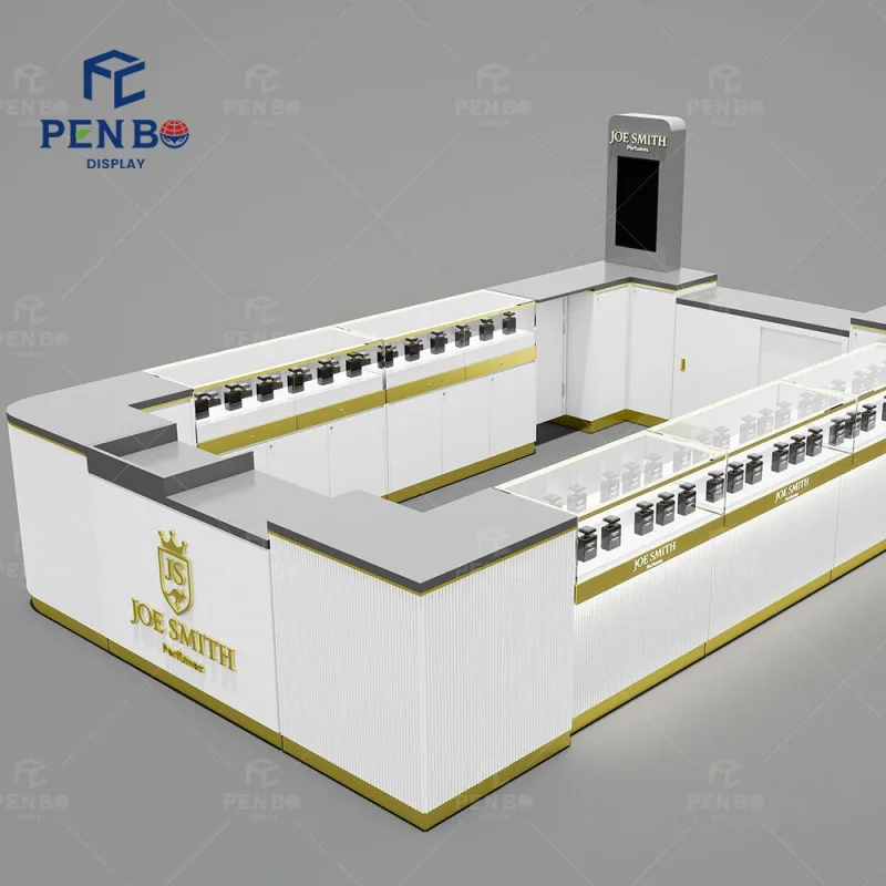 custom.Custom Jewelry Kiosk Design Full Solution with Display Cabinets Counters and Complete Interior Layout Retail Stores