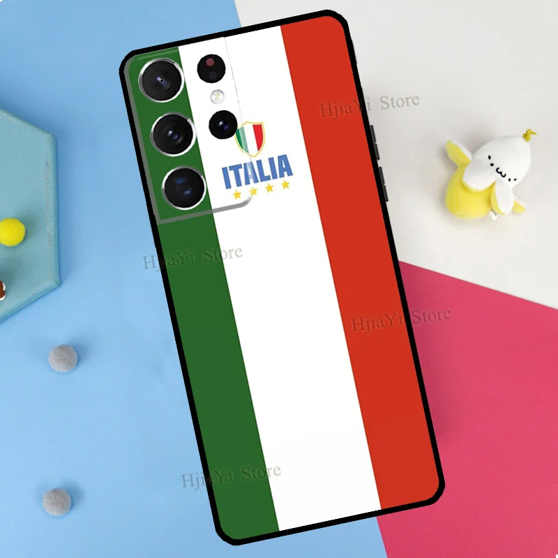 Italy Flag Phone Case For Samsung Galaxy S23 S22 Ultra Note 20 10 S8 S9 S10 Plus S20 FE S21 FE Cover