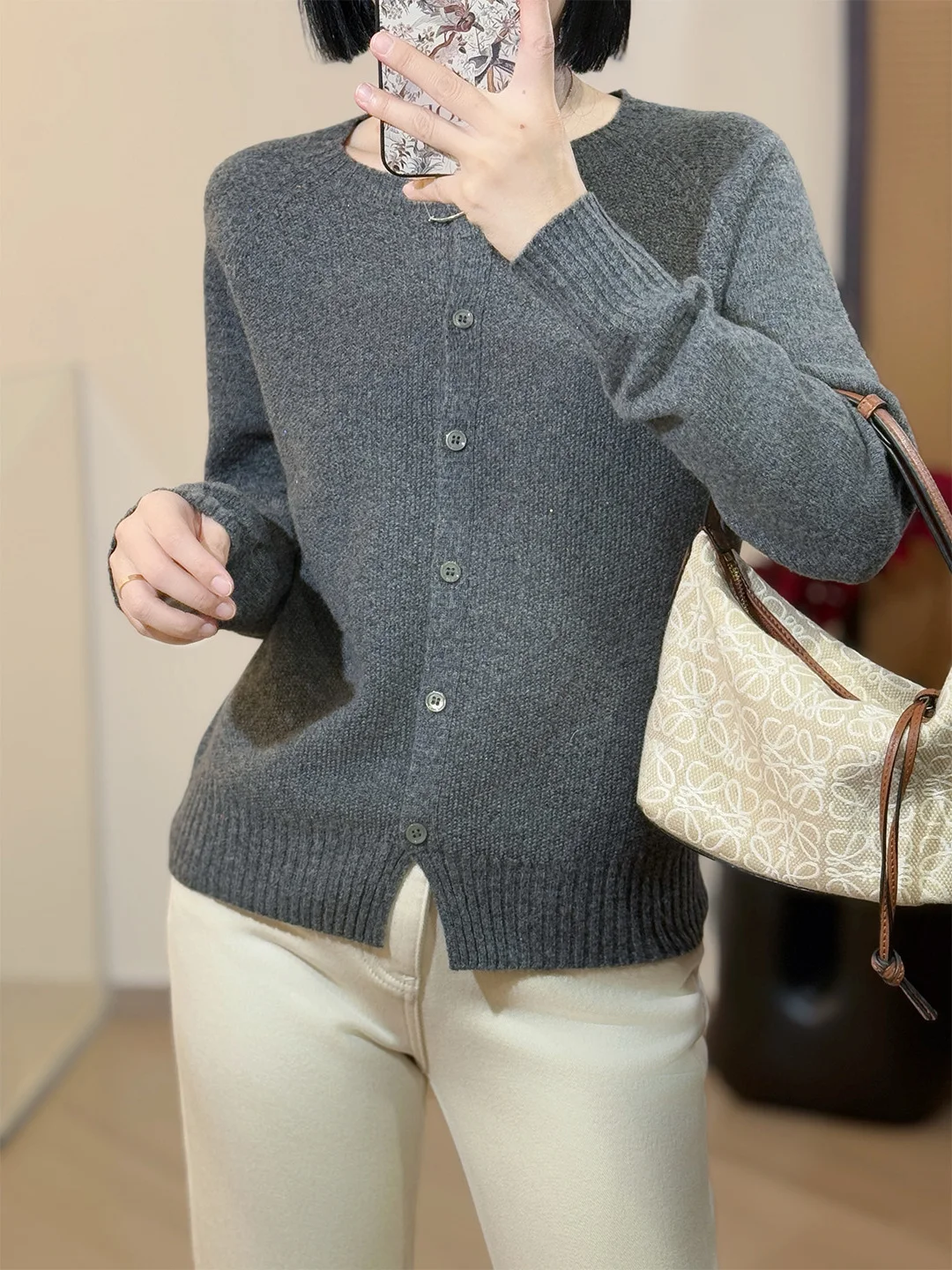 

Вязаный шерстяной кардиган для любителей животных Pet Lovers Anonymous, 5 цветов, женский, для повседневной носки, свободный крой, с длинными рукавами, круглый вырез, термо.