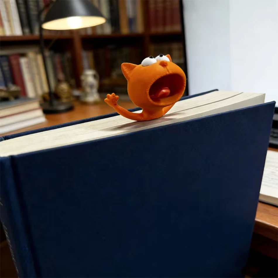 3D Printed Flattened Frog Cat Bookmarks, Office Supplies, Book Accessories,Stationery Bookmarks,Essential for Reading Enthusiast