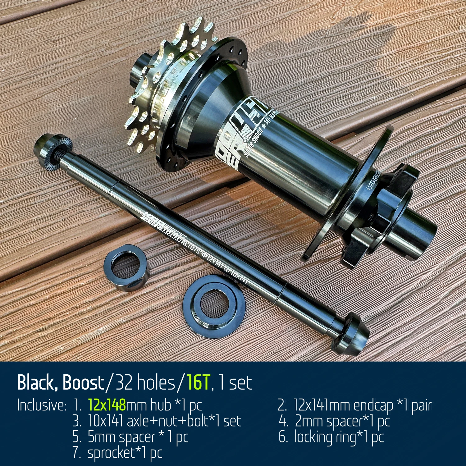 Koozer 450 Dirt Jump Single speed 32H 120 Click Steel Axle 10x135