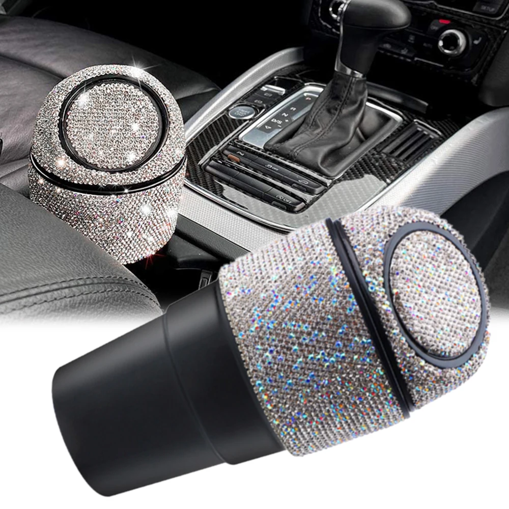 Stylish Diamond Mini Garbage Can Detachable Car Trash Bin Universal for Car Bedroom Office Vanity Decor Car Accessories Gift