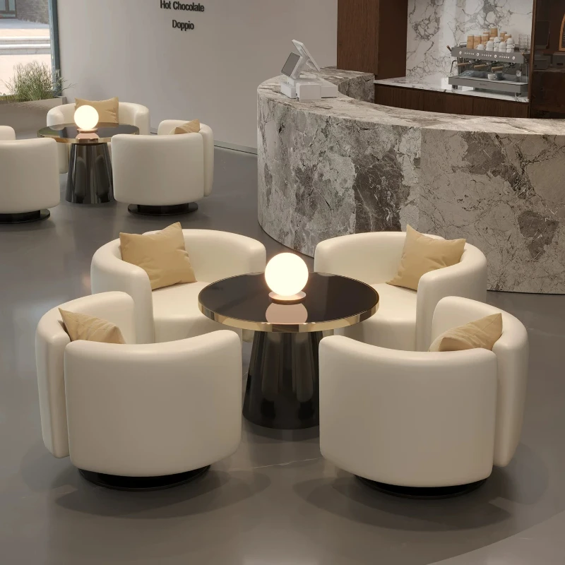 Light luxury cafe Hotel lobby Commercial rest Reception office Negotiation Comfortable single sofa chair combination