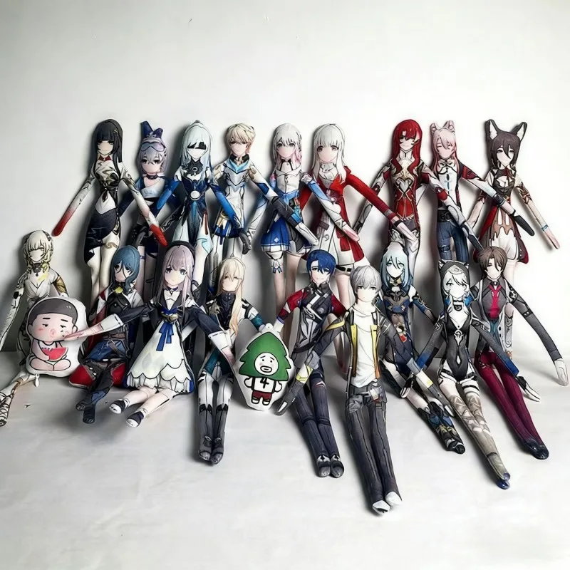 

Game Honkai: Star Rail Jingliu & Blade Cosplay Plush Doll Handmade Abstract Wire Skeleton Movable Stuffed Figure Room Decor