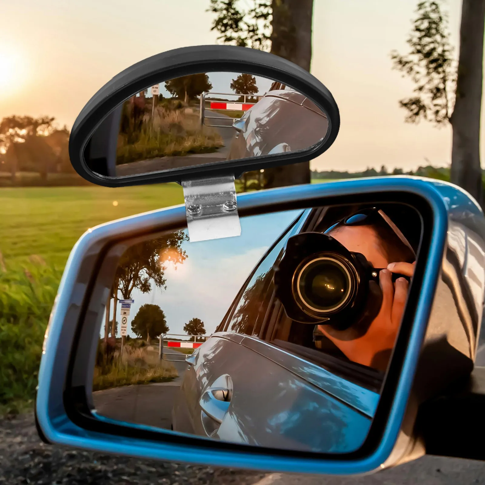 Car Rearview Safety Convex Mirror Adjustable Angle Wide View Blind Spot Mirror Automotive Exterior Accessories