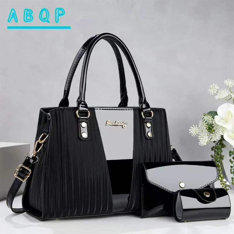 

Женская сумка, модная кожаная сумка через плечо, комплект из 3 предметов, повседневная женская сумка высокого качества