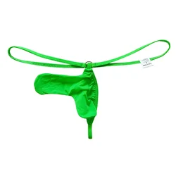 Men's Pump Sexy Low Waist Underwear High Elastic Nylon Pure Color Sexy Toy Thongs Elephant Micro Underpants G-string For Men