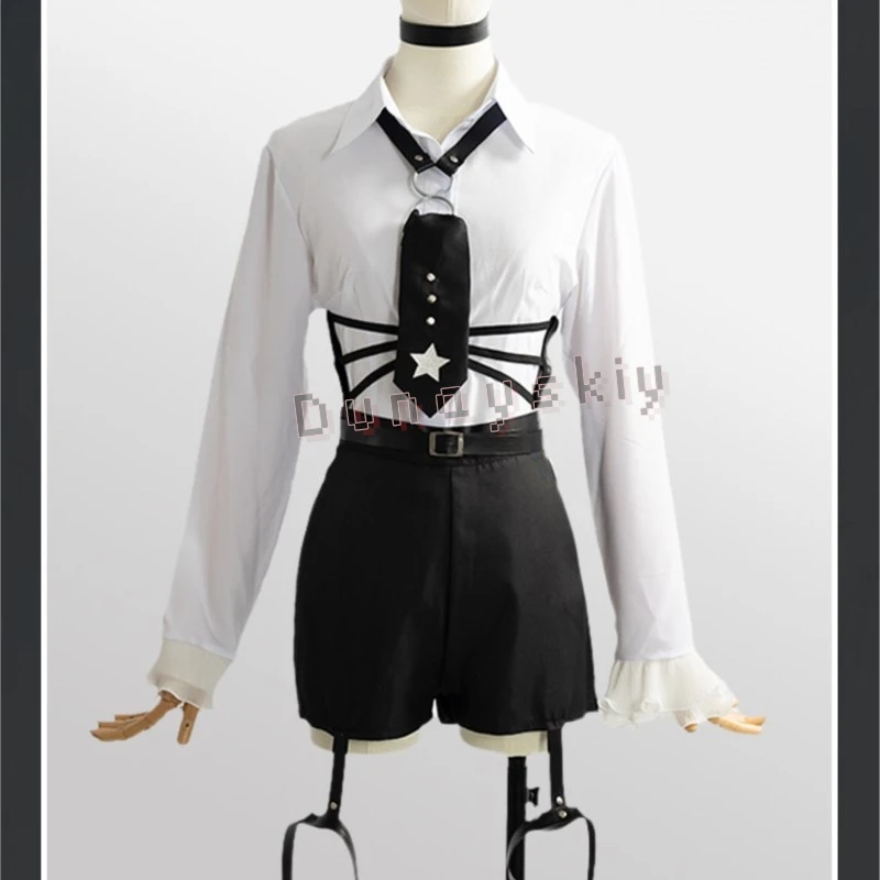 

Shiina Yuika VTuber Cosplay Outfit Unique Shape Tie Garter Anime Live2D Streamer Long Sleeve Ladylike Sle Hand Waable Jirai Kei