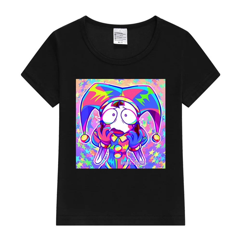 Kawaii Funny Cartoon T Shirt Kids Video Game The Amazing Digital Circus Print T-shirt Y2k Graphic Tshirt Streetwear Top Tees