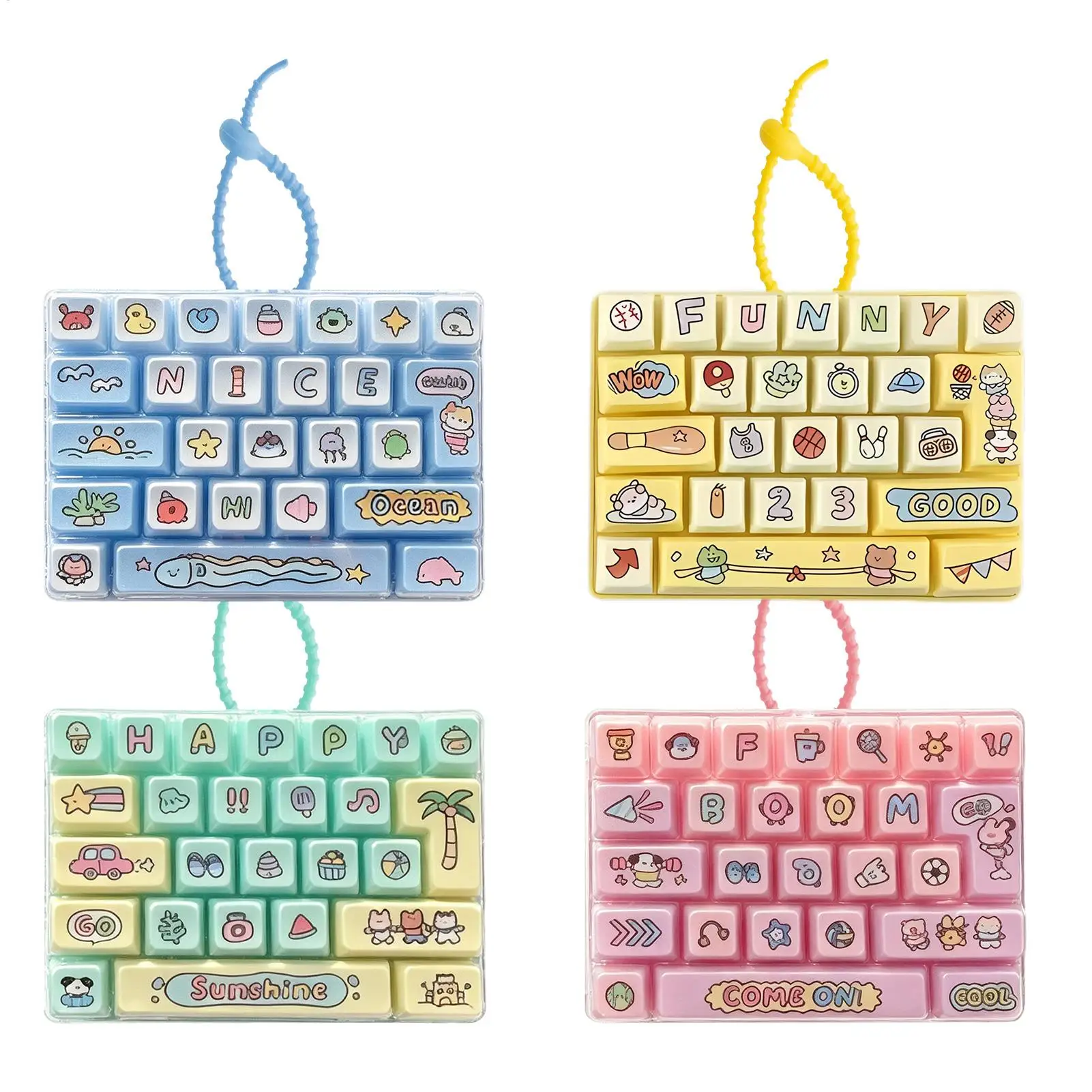 Fidget Toys Keyboard 26-Key Fun Portable Keyboard Purse Charm Fidget Keychain For Kids Adults Game Lovers Backpack Purse Home