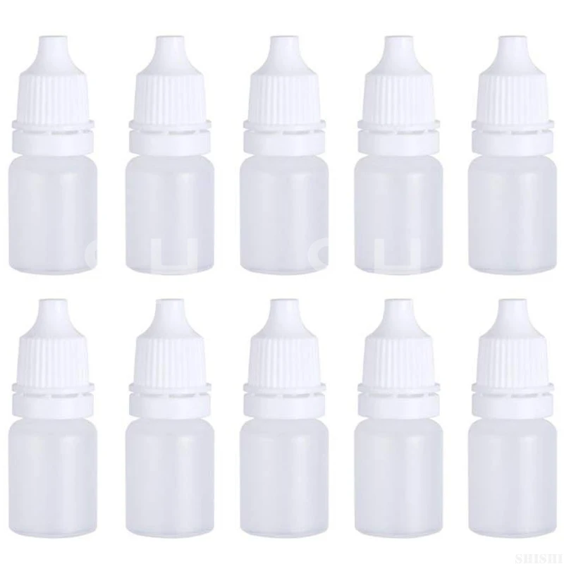 

20 PCS Plastic Dropper Bottle Squeezable Eye Liquid Container Refillable with Childproof Cap 5ml 10ml 15ml 20ml 30ml 50ml 100ml