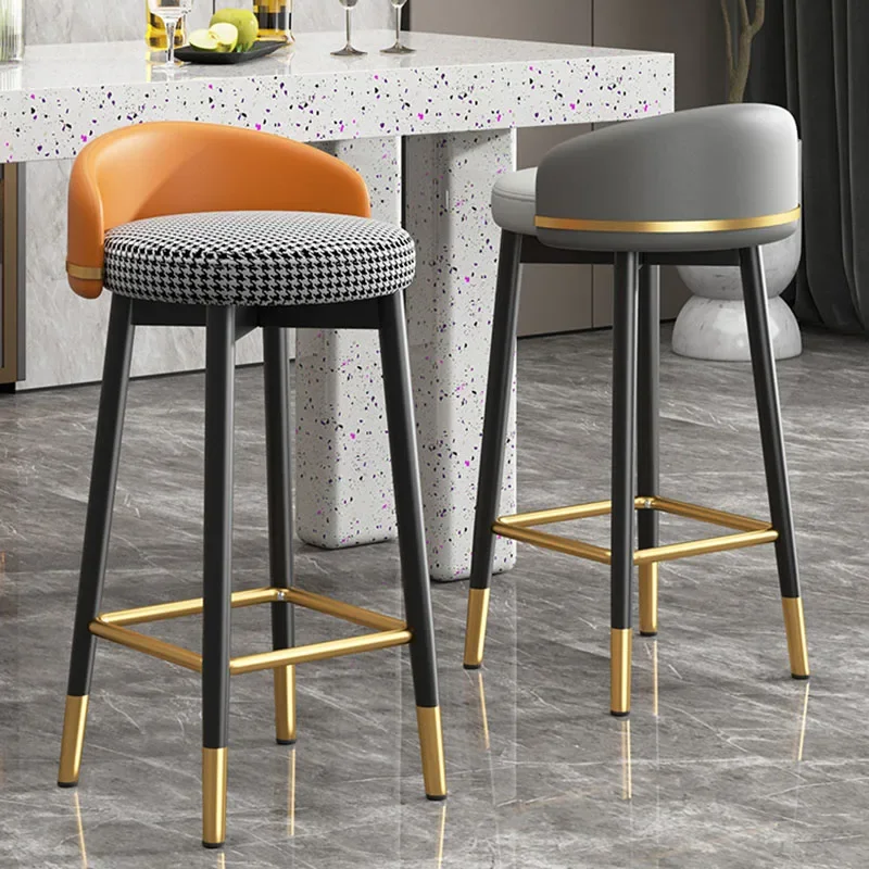 Nordisches modernes Design Barhocker Esszimmer schwarz pu Leder hocker Luxus hochwertige Tabourets de Möbel