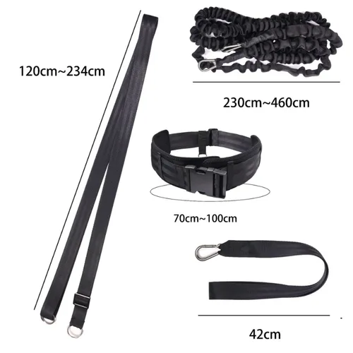 Imagen 2 del producto Cinturón de resistencia para natación, entrenador elástico, cuerda para práctica de natación, suministros auxiliares para ejercicio en piscina al aire libre