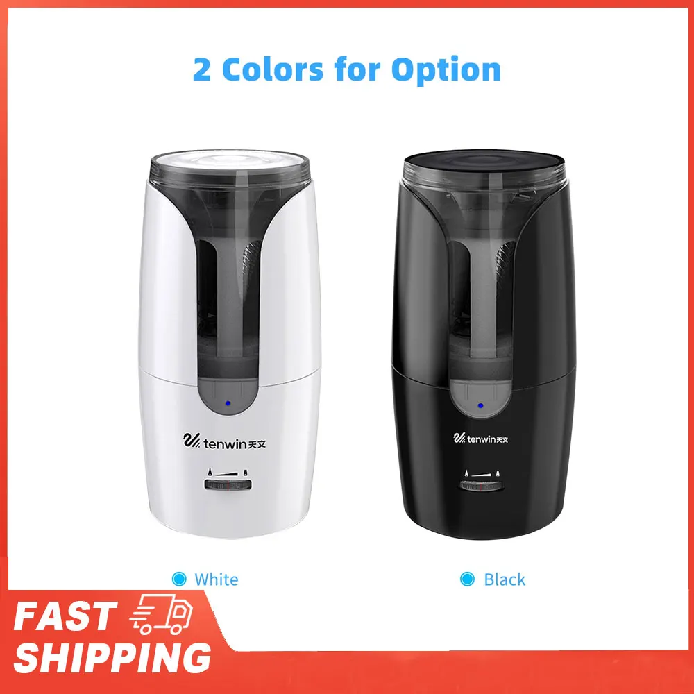 

Sharpener Heavy-Duty Helical Blade Tenwin Electric Pencil to Fast Sharpen Adjustable Sharpness for Students Home School