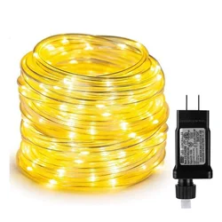 PAMNNY-Cuerda de luz LED impermeable, tubo de alambre de cobre, guirnalda de hadas, luces de Navidad para jardín, valla de árbol, decoración de Patio, 20/30M