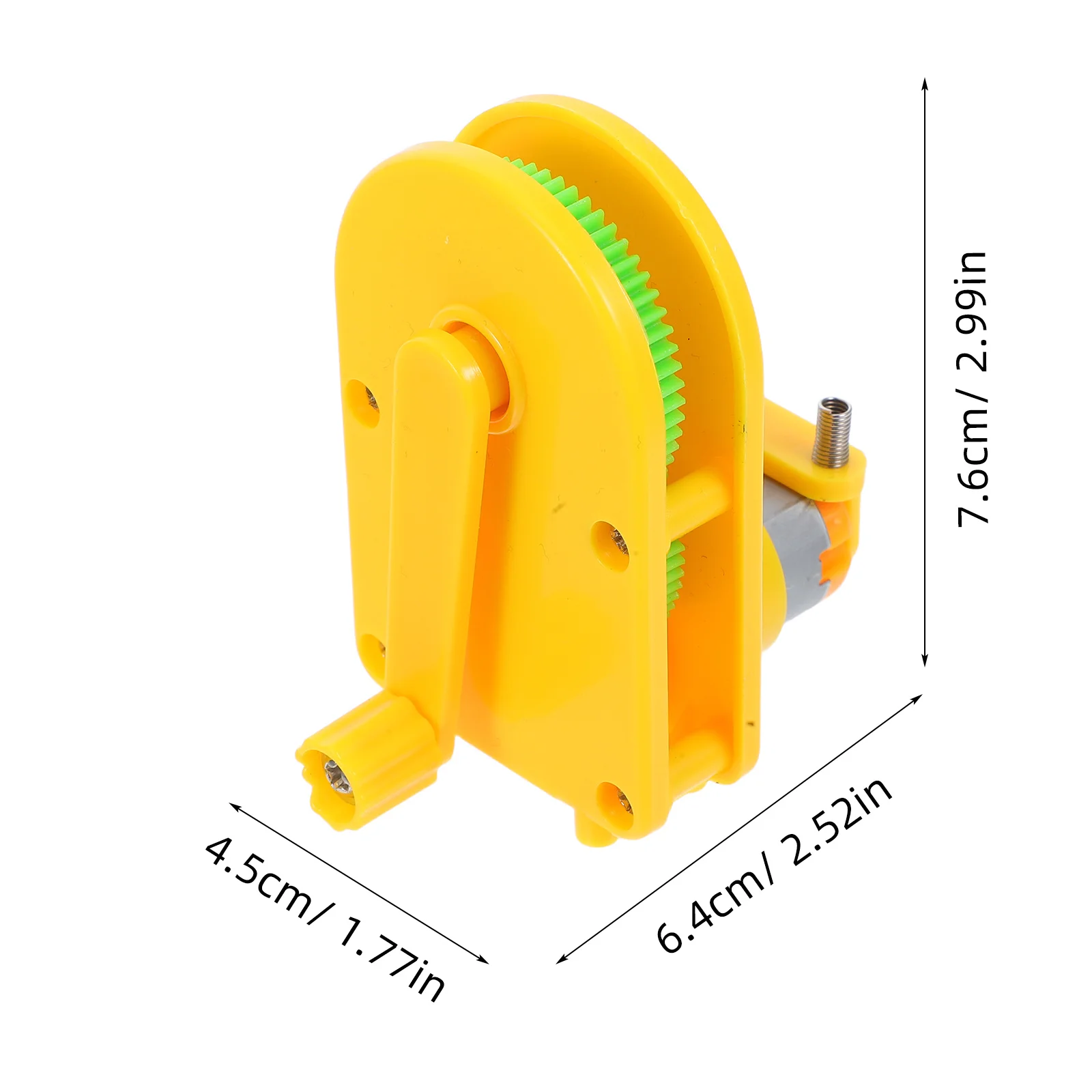 เครื่องกำเนิดไฟฟ้าแบบมือหมุน โครงสร้างโปร่งใส ใช้พลังงานด้วยมือ สำหรับการทดลองวิทยาศาสตร์ ฟิสิกส์ การศึกษา ชุด STEM สำหรับการสาธิตในห้องเรียน