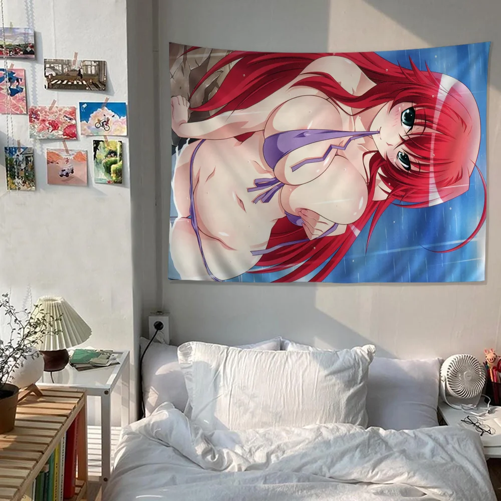 Cartoon High School DxD Anime arazzo Hippie Flower Wall tappeti dormitorio Decor Cheap Hippie Wall Hanging