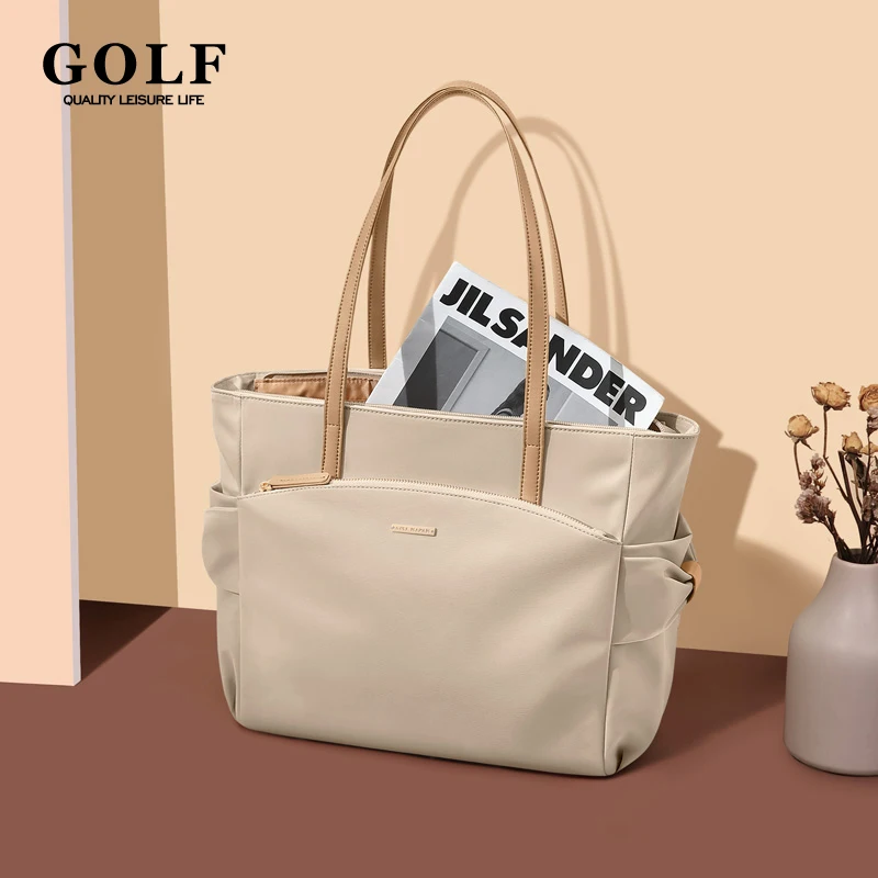 GOLF Work Tote Bags for Women Nylon Female Tote Bag Woman Shoulder Bags with Compartment Notebook Lightweight Handbag Trend 2024