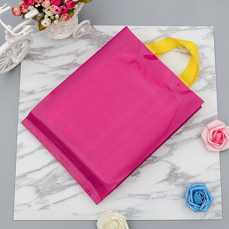 Immagine 7: 50 sacchetti per la spesa del supermercato, negozi di abbigliamento, sacchetti di plastica, sacchetti pubblicitari personalizzati, sacchetti regalo per feste, logo stampato personalizzato