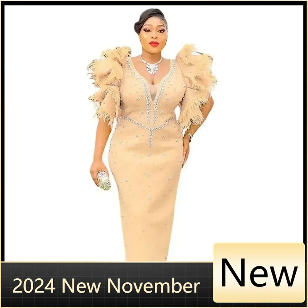 

Customized Dashiki African Dresses for Women 2025 Autumn African Short Sleeve V-neck Party Evening Long Maxi Dress Christmas Dre