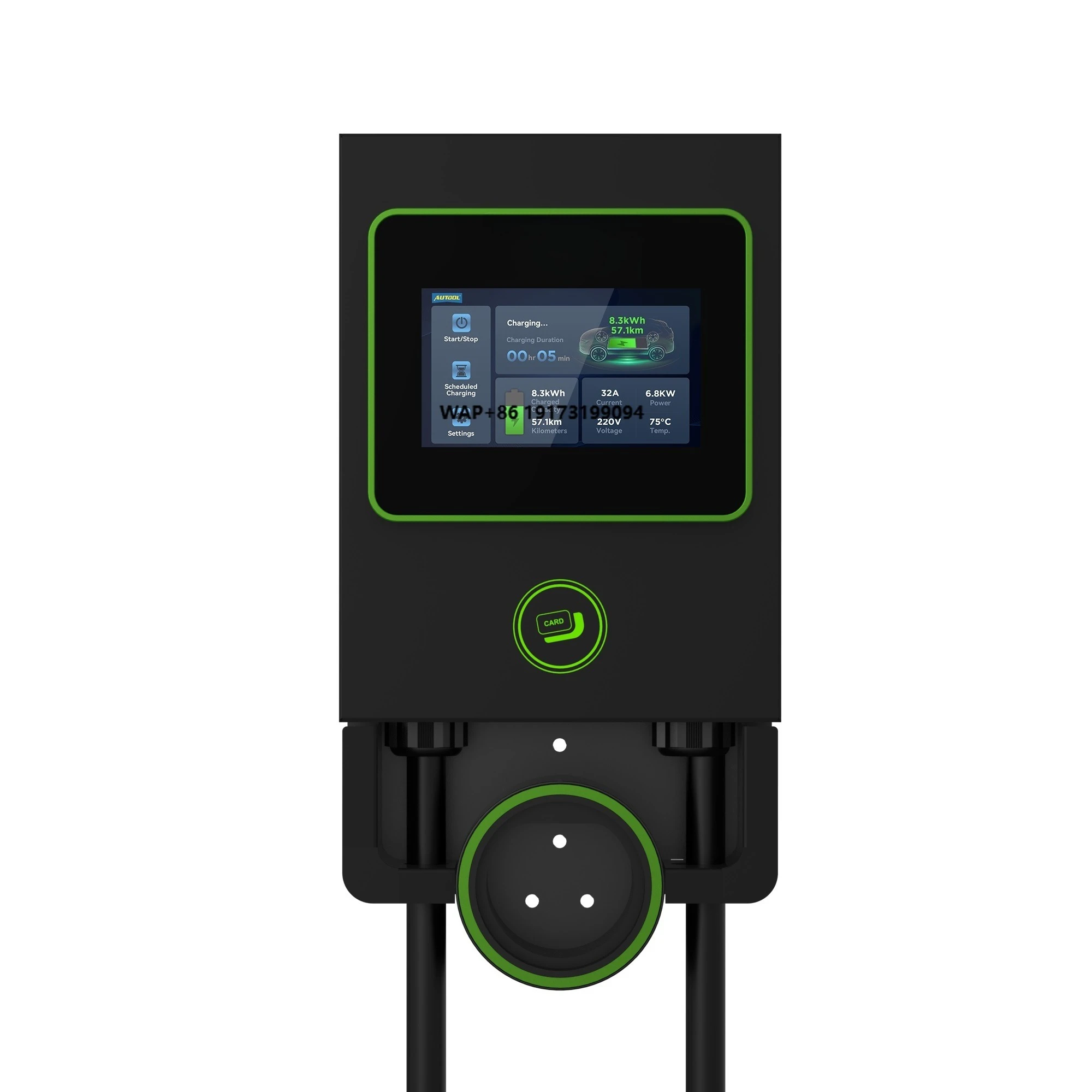 

C701 Oem Home Wall Hanging 32a Car Ev Fast Electric Vehicle 7kw Charging Station Wholesale Fit for Ev With 8m Cable