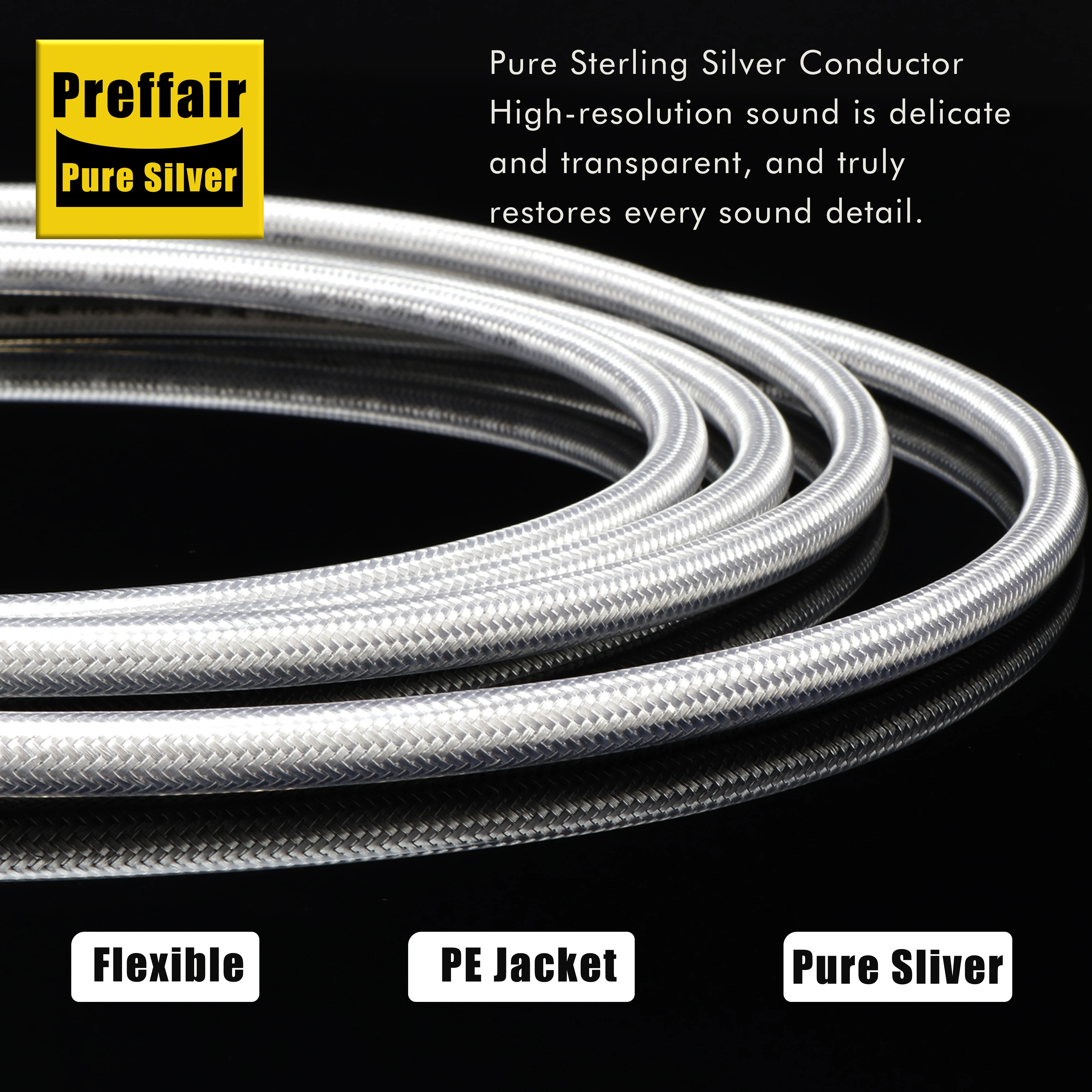 하이파이 XLR 케이블 순은 RCA-XLR 오디오 케이블 탄소섬유 RCA(수)-XLR(수) 로듐 도금 DAC용 커넥터