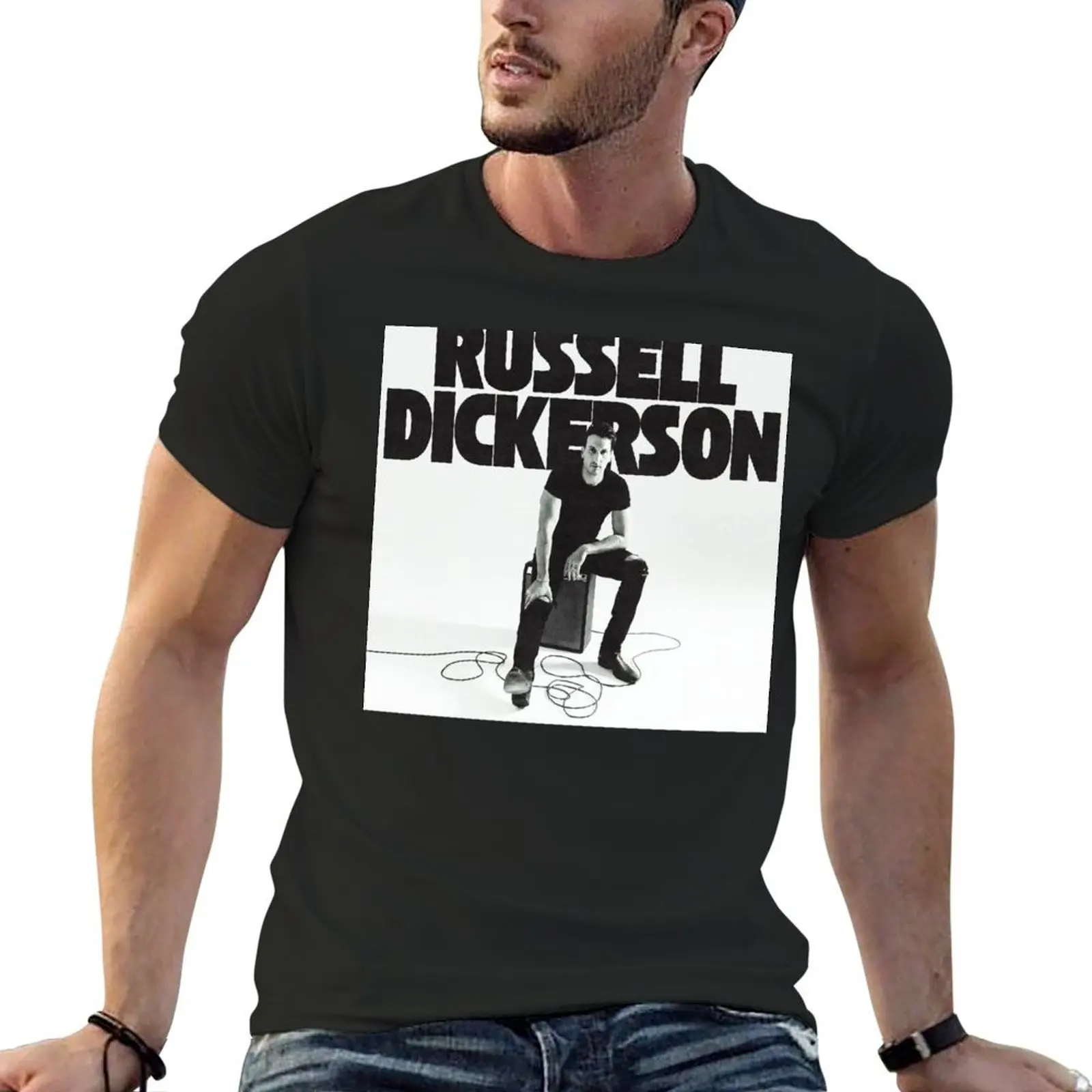 Russell Dickerson T-Shirt blue archive blanks Men's clothing