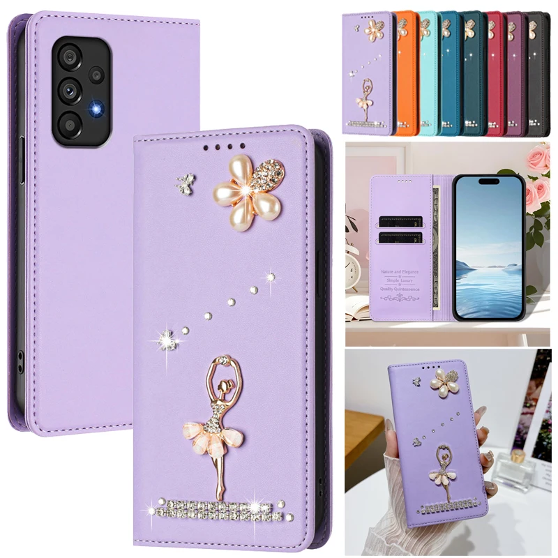 ME06 Magnetic Leather Phone Case For Samsung Galaxy A33 A53 A23 A13 A03 A12 A22 A32 A42 A52 A72 5G Wallet Anti-theft Flip Cover