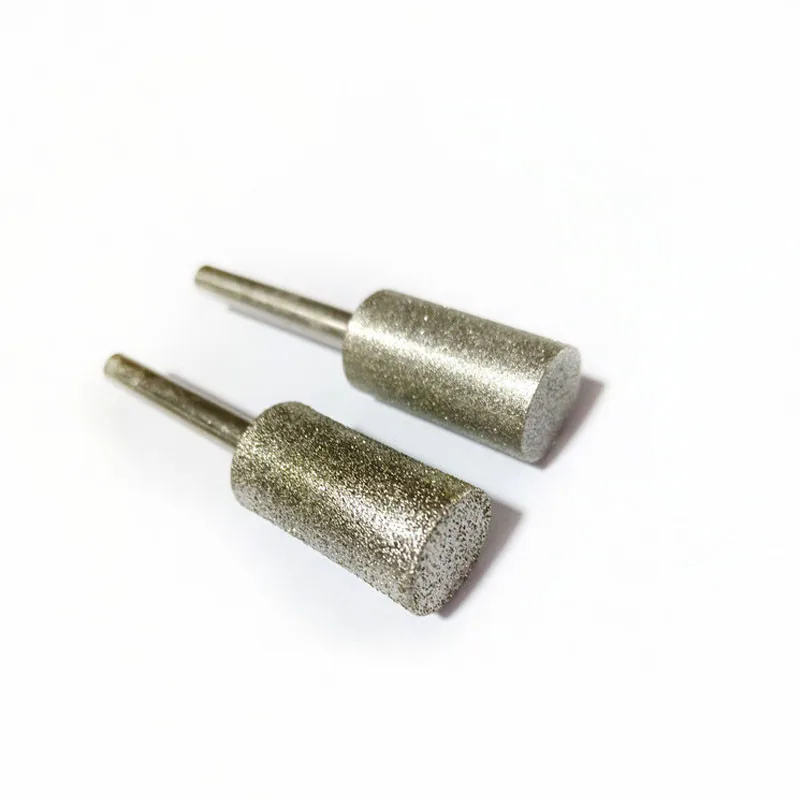 1Pcs Diamond Cylinder Type Grinding Head Abrasive Wheel Jade Jewelry Bracelet Glass Stone Carving Polishing Tool Burrs Bit 6/8mm